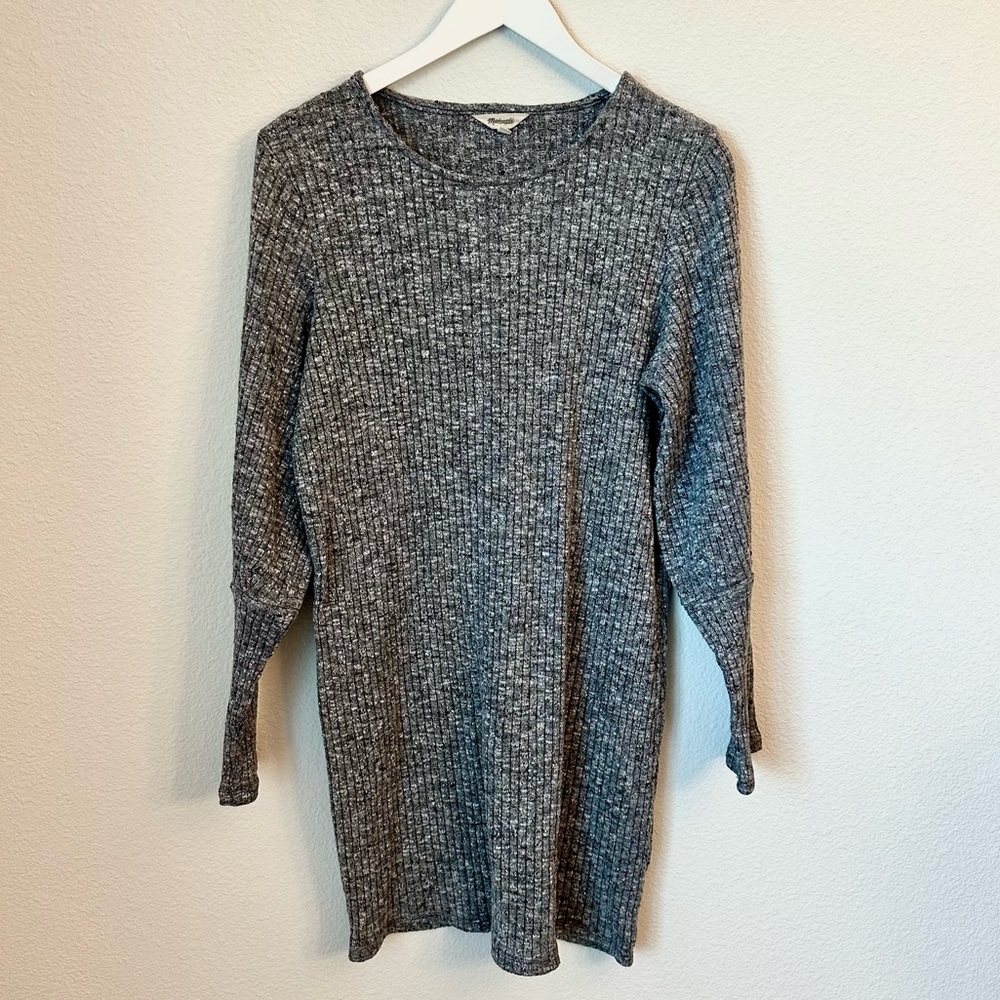 ☀️ MADEWELL Ribbed Knit Bubble-Sleeve Dress